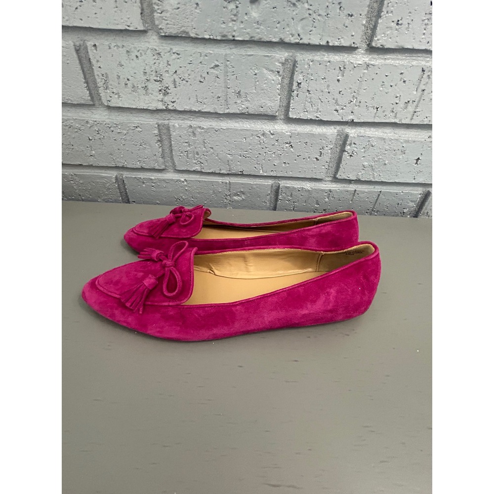 Talbots Fuchsia Suede Tassel Loafers